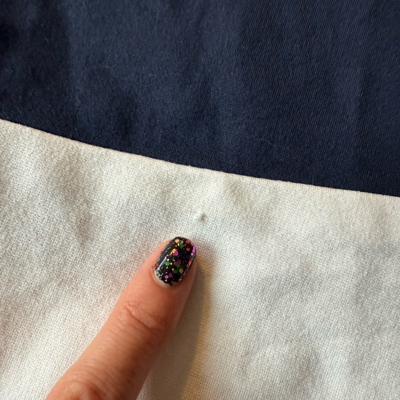 Kate Spade Vintage Fiorella navy blue and cream dress size Small- with Pockets! - Picture 9 of 9